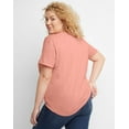 thumbnail image 3 of Hanes Short Sleeve T-Shirt Plus Size Women's Relaxed Fit Crewneck Tri-Blend Originals Flattering 2x-4x, 3 of 3