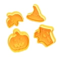 thumbnail image 1 of xiaxaixu 4Pcs Halloween Cookie Cutters Set Holiday 3D Spring Biscuit Mold Sandwich Cutter for Baking Food Decoration Kitchen Tools, 1 of 7