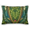 thumbnail image 2 of Creative Products Green Background Folk Pattern 14x20 Indoor / Outdoor Pillow, 2 of 3