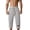 Gray, variant on Men's Striped Cropped Pants, Elastic-Drawstring Waist with Minimalist Fit for Summer Casual Days Gray M