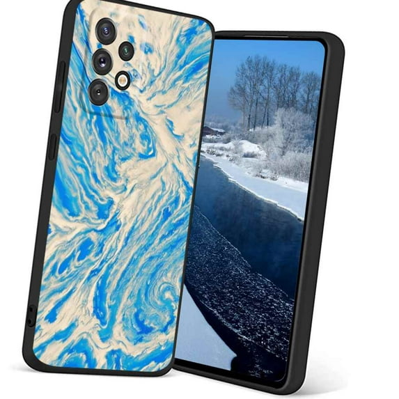 Compatible with Samsung Galaxy A32 5G Phone Case, Blue-Marble999-84 Case Silicone Protective for Teen Girl Boy Case for Samsung Galaxy A32 5G
