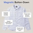 thumbnail image 6 of Joe & Bella Magnetic Button Shirt for Men, Adaptive Clothing for Men - Magnetic Closure Dress Shirts - Long-Sleeve, Tailored Fit, Hidden Magnets, Easy One-Hand Dressing, Stretch Cuffs, White - 2XL, 6 of 6