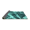 thumbnail image 2 of Ahgly Company Indoor Square Abstract Turquoise Blue Modern Area Rugs, 5' Square, 2 of 4