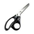 thumbnail image 2 of Zynic Stainless Steel Pinking Shears Comfort Grip Handled Professional Fabric Crafts Dressmaking Zig Zag Cut Scissors Sewing Scissors (Serrated,Black), 2 of 5