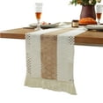 thumbnail image 4 of Tassel table runner light luxury cotton and linen color matching holiday party decoration long tablecloth - 30*180cm, 4 of 5