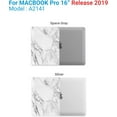 thumbnail image 6 of IBENZER Hard Shell Case Compatible with 2020 2019 MacBook Pro 16 Inch A2141, Hard Shell Case with Keyboard Cover & Type-C Adapter for Apple Old Version Mac Pro 16 inch, White Marble, T16-WHMB+1, 6 of 9
