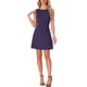 thumbnail image 1 of Vestido sin mangas de verano para mujer Inspire Chic, con escote barco, espalda descubierta, corte A y mini largo, talla XS, color púrpura, 1 of 6