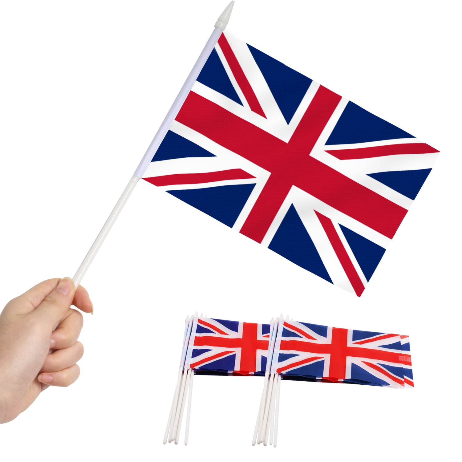 UNITED KINGDOM Flag Key Chain UK Great Britain Union Jack 100% Embroidered 