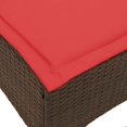 thumbnail image 5 of vidaXL Garden Stools with Cushions 2 pcs Brown 55x55x36 cm Poly Rattan, 5 of 5