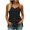 Black, variant on Tqcoqu Women's Crewneck Spaghetti Strap Pleated Ruffle Hem Sleeveless Cami Tank Peplum Top,Army Green Women's S-XXL
