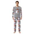 thumbnail image 2 of Halloween Family Pajamas Set Long Sleeve Crew Neck, Soft Matching Halloween Pajamas with Ghost Beanie Print, Cozy Family Halloween Pajama Set Sleepwear, 2 of 4
