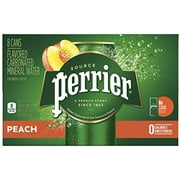 Perrier Carbonated Peach Mineral Water 24 - 11.15 Fl Oz Cans