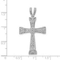 thumbnail image 3 of 14k White Gold Diamond Filigree Cross Pendant XWR149, 3 of 3