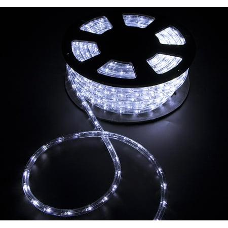 Outdoor Rope Lighting 50'ft 2 Wire LED Rope Light Home Party Outdoor Christmas Decorative Lighting 110v - Cool White ()