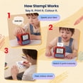thumbnail image 4 of AI Voice Sticker Printer for Kids Ages 3-12 | Kidzville Stampi | Inkless Thermal | 6 BPA-Free Rolls | Gift Girls Boys, 4 of 8