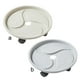 thumbnail image 4 of Bandeja redonda para macetas, maceta para sala de estar, orificio de drenaje, paleta de plástico, soporte para bonsái de interior con caja de recolección de agua, 360 grados, blanco, 29,5 cm Monstrate HA011361-02, 4 of 7