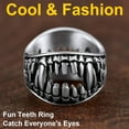 thumbnail image 3 of ORUYROP Can Engrave Men Skull Rings, Stainless Steel Statement Biker Rings, Gold Plated/Black-Send Gift Box, 3 of 7