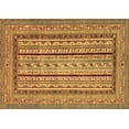 thumbnail image 1 of Ahgly Company Indoor Rectangle Abstract Brown Modern Area Rugs, 2' x 5', 1 of 4