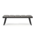 thumbnail image 1 of Banquette en Simili Cuir Gris Foncé de 57 X 16 X 18 Po, 1 of 1