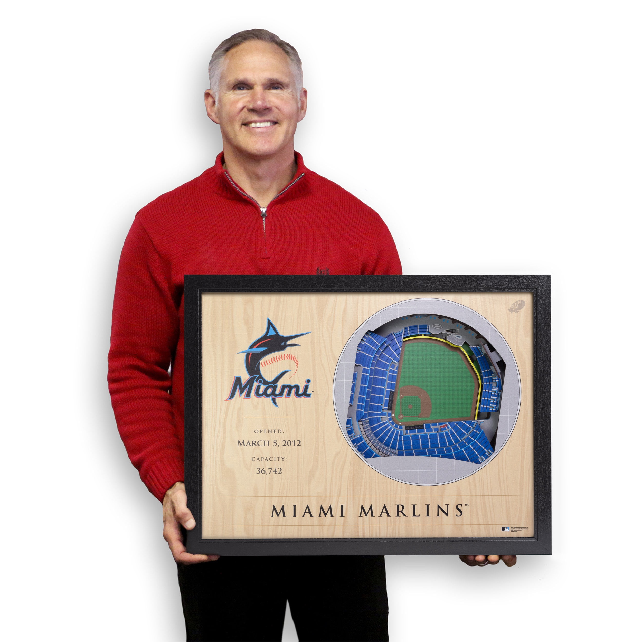 YouTheFan MLB Miami Marlins 25-layer Stadiumview Wall Art