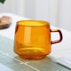 thumbnail image 1 of Taza de café de vidrio de color con asa, taza para beber en la sala de estar del hogar, taza para remojar, taza para leche, taza para desayuno, 1 of 4