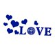thumbnail image 3 of Pegatina de reloj de pared con forma de corazón de amor, acabado de espejo práctico y elegante. Azul, 3 of 9