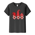 thumbnail image 3 of Baqcunre Valentine's Day Shirts for Women Gnome Print Round Neck Short Sleeve T Shirt Top (Black S-3XL), Womens Tops Graphic Tees for Women Shirts for Women, Womens Tops, 3 of 5