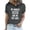 Dark Gray, variant on Fesfesfes Women T Shirts Short Sleeve Women Funny Printed Pattern Casual Fashion Soild Color Short Sleeve Tops Blouse Layering Shirts for Women L(US:8)