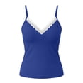 thumbnail image 4 of MYAOYINo Boundaries Womens Tank Tops Lace Trim Padded Bralette Spaghetti Strap Top, 4 of 7