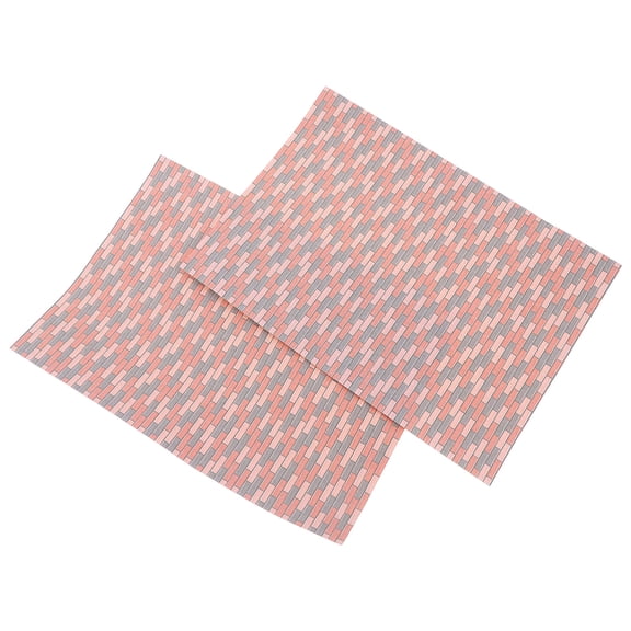 OUNONA 2 Pcs Miniature Dollhouse Wall Decals Peel and Stick for Simulate Real House Construction Kids Room Decor for Girls Removable Wall Stickers Tiny House Wall Wallpaper Model