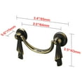 thumbnail image 3 of Utopia Alley 5pcs Lauren Pull Handle - Decorative Cabinet Drop Pull Handles- Vintage Cabinet Hardware with Hand Finished Antique Brass - Metal Drawer Pull Handle, 2.5" Center to Center, 3 of 6