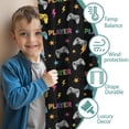 thumbnail image 3 of Blackout Kids Curtains,Game Controller Black Pattern Children's Insulated Curtains Set Of 2,Bedroom Essentials,Toddler Room Decor 52"x84", 3 of 5