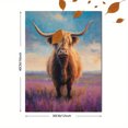 thumbnail image 3 of Qisvanset Highland Cow Oil Canvas Print 15.75x11.81 Inches, 3 of 8