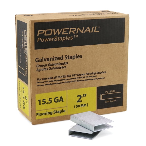 Powernail  PS2005 15.5 Gauge 2"-Length 1/2"-Crown Flooring Staples