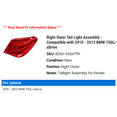 thumbnail image 2 of Right Outer Tail Light Assembly - Compatible with 2010 - 2012 BMW 750Li xDrive 2011, 2 of 2