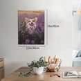 thumbnail image 2 of Kdxio Dog in Lavender Flowers Pattern Canvas Wall Art 12x16 Inches - Waterproof HD Print Solid Wood Frame for Living Room & Bathroom,Vertical, 2 of 8