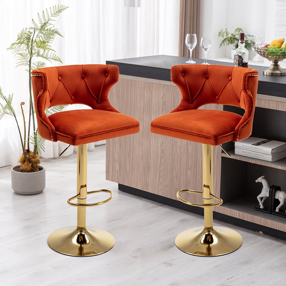 Abtel Bar Stools Set Of 2 Barstools Swivel Modern Dining Chairs Counter