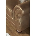thumbnail image 5 of Leinster Faux Leather Arm Chair and Ottoman in Jetson Ginger, 5 of 9
