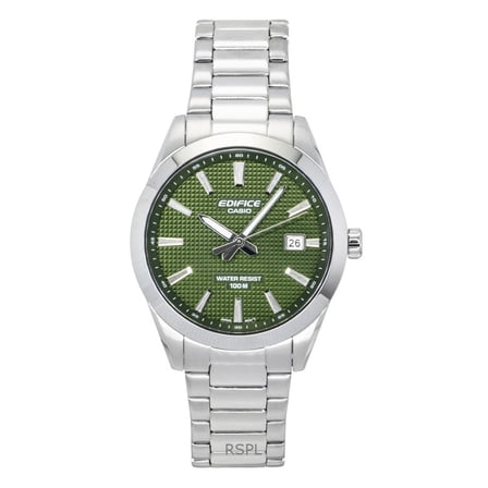 Casio Edifice Analog Stainless Steel Green Dial Quartz EFV-160D-3A 100M Men's Watch