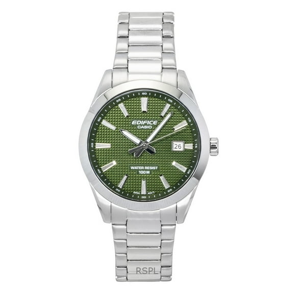 Casio Edifice Analog Stainless Steel Green Dial Quartz EFV-160D-3A 100M Men's Watch