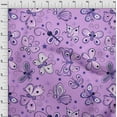 thumbnail image 4 of oneOone Viscose Chiffon Dusty Purple Fabric Butterflies Craft Projects Decor Fabric Printed By The Yard 42 Inch Wide-VK, 4 of 6