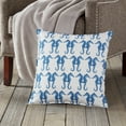 thumbnail image 2 of Greendale Home Fashions 20" x 20" Blue Repeating Seahorse Cotton Canvas Decorative Pillow, 2 of 4
