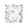 thumbnail image 2 of Peony Flowers Vinyl Wall Sticker - Black and White, 2 of 3