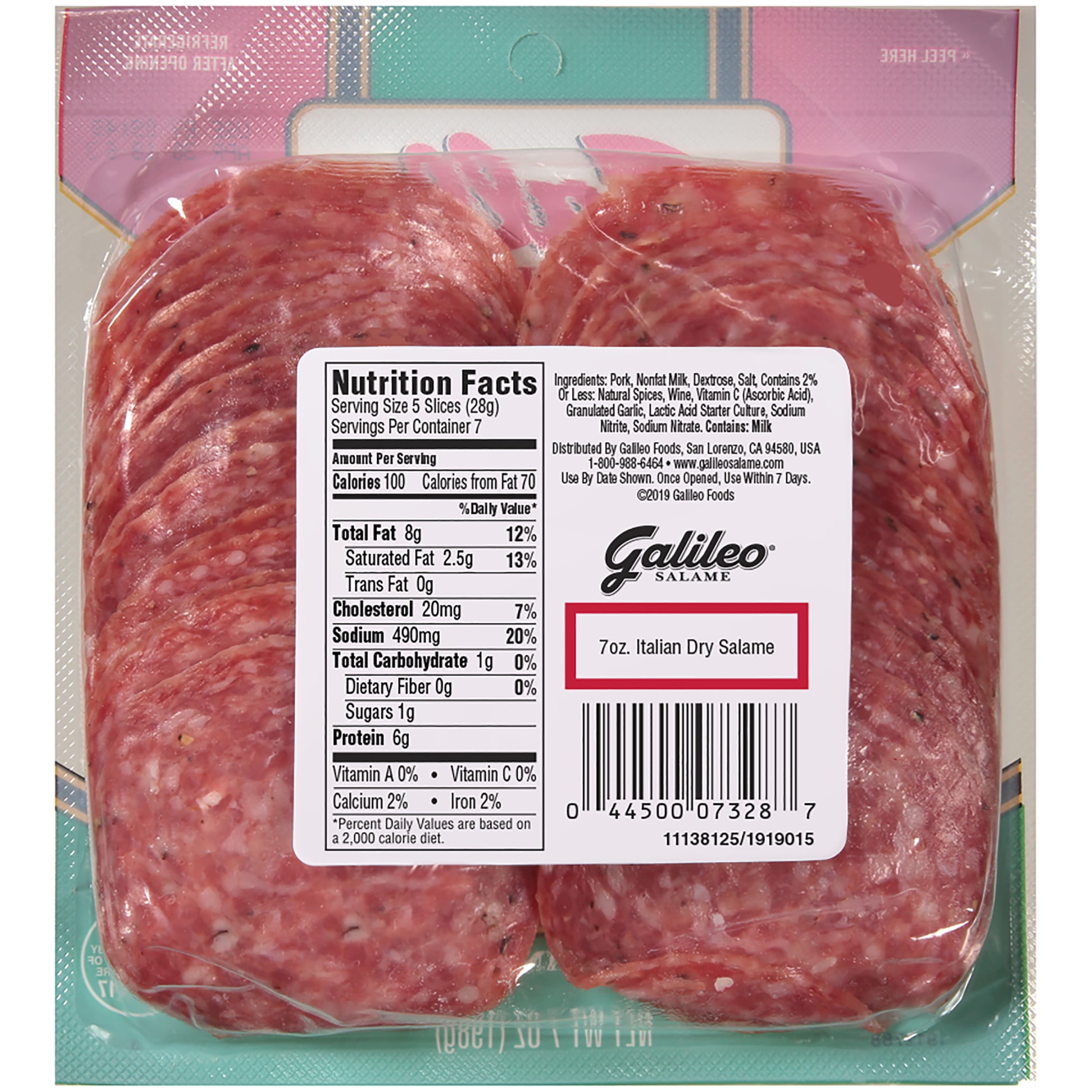 SmartLabel - Reduced Sodium Italian Dry Salame - 021130474981