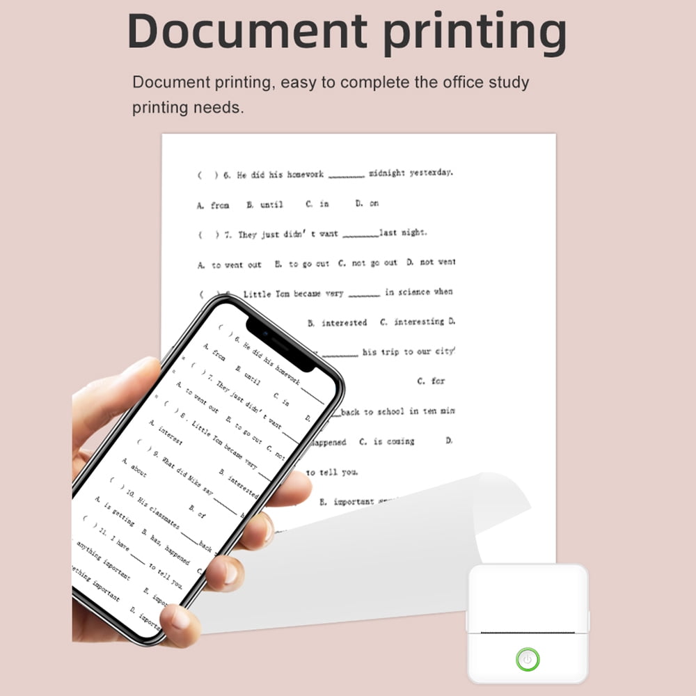 Wireless BT Connection Label Printer, Portable Thermal Printer Machine for Picture Label DIY