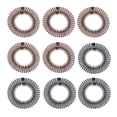 thumbnail image 1 of Peine elástico redondo completo de 9 piezas con anillo de plástico flexible, para niñas, peine con soporte para diadema, 1 of 6