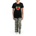 thumbnail image 4 of CafePress - Watermelon Heart Pajamas - Women's Short Sleeve Print T-Shirt and Pants Dark Cotton Pajama Set, 4 of 7