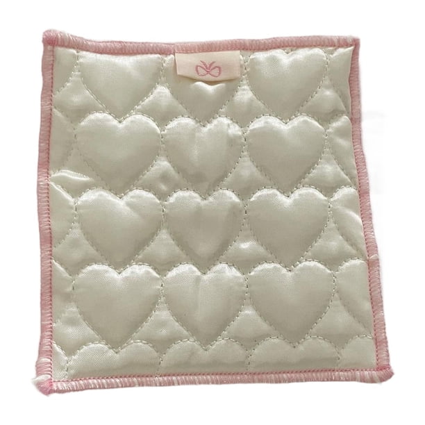 Alfombrilla de absorción acolchada para posavasos, almohadilla aislante térmica cuadrada antideslizante Blanco