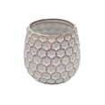 thumbnail image 1 of Cheungs 5592WT Hexagon Textured Pattern Ceramic Planter, White, 1 of 1