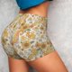 thumbnail image 4 of Balery Groovy Hippie Flower Mushrooms Pantalones cortos de entrenamiento estampados para mujer, sin costuras, ajustados, para gimnasio, yoga, correr, deportes, ejercicio activo, fitness.-X-Large, 4 of 8